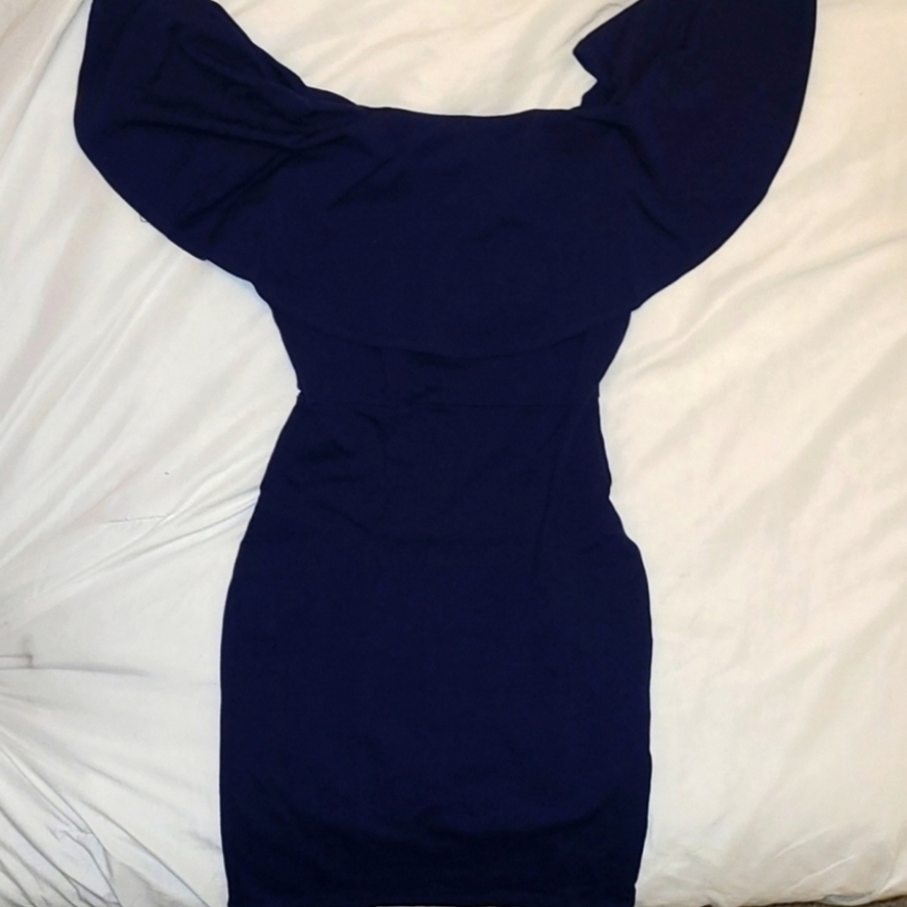 Blue Small Soprano Dress with Ruffle Flow Accent
